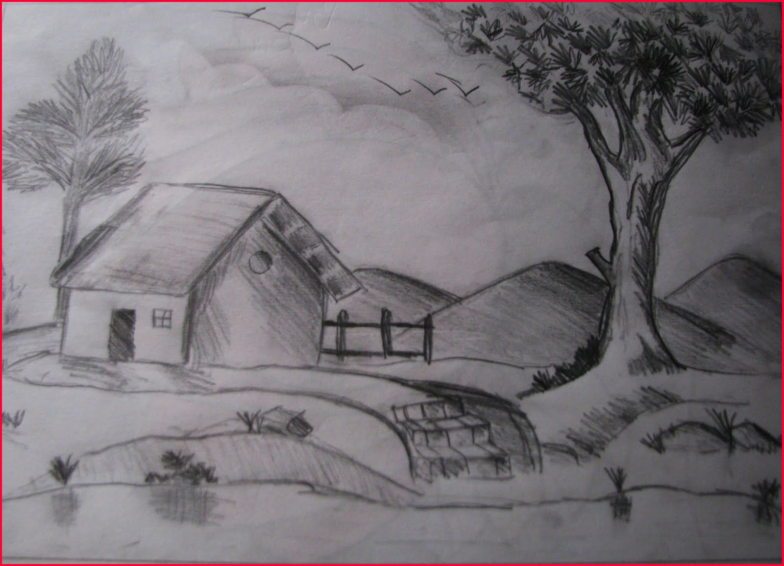 Featured image of post Scenery Drawing Pencil Shading Easy - How to draw easy pencil shading scenery for kids ,village scenery drawing step by step very easy for kids,drawing by pencil 6b,8b.