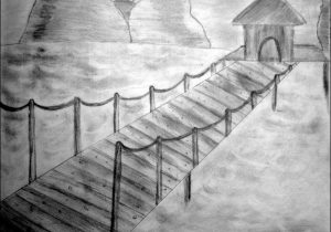 300x210 shaded landscape drawing how to draw a easy landscape with pencil - Shading Landscape Drawing