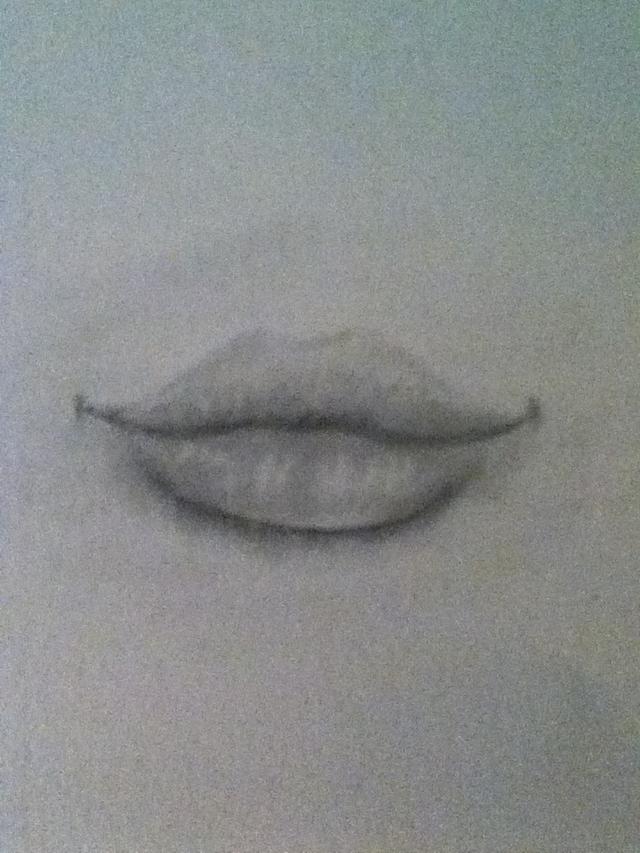 640x853 How To Draw Closed Lips - Shading Lips In Drawing