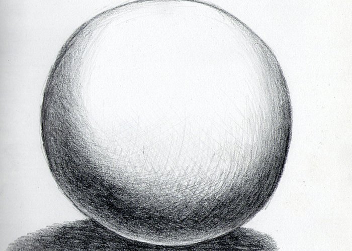 700x500 ball with shadow greeting card for sale - Shadow Drawing