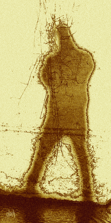 384x768 Artwork - Shadow Man Drawing