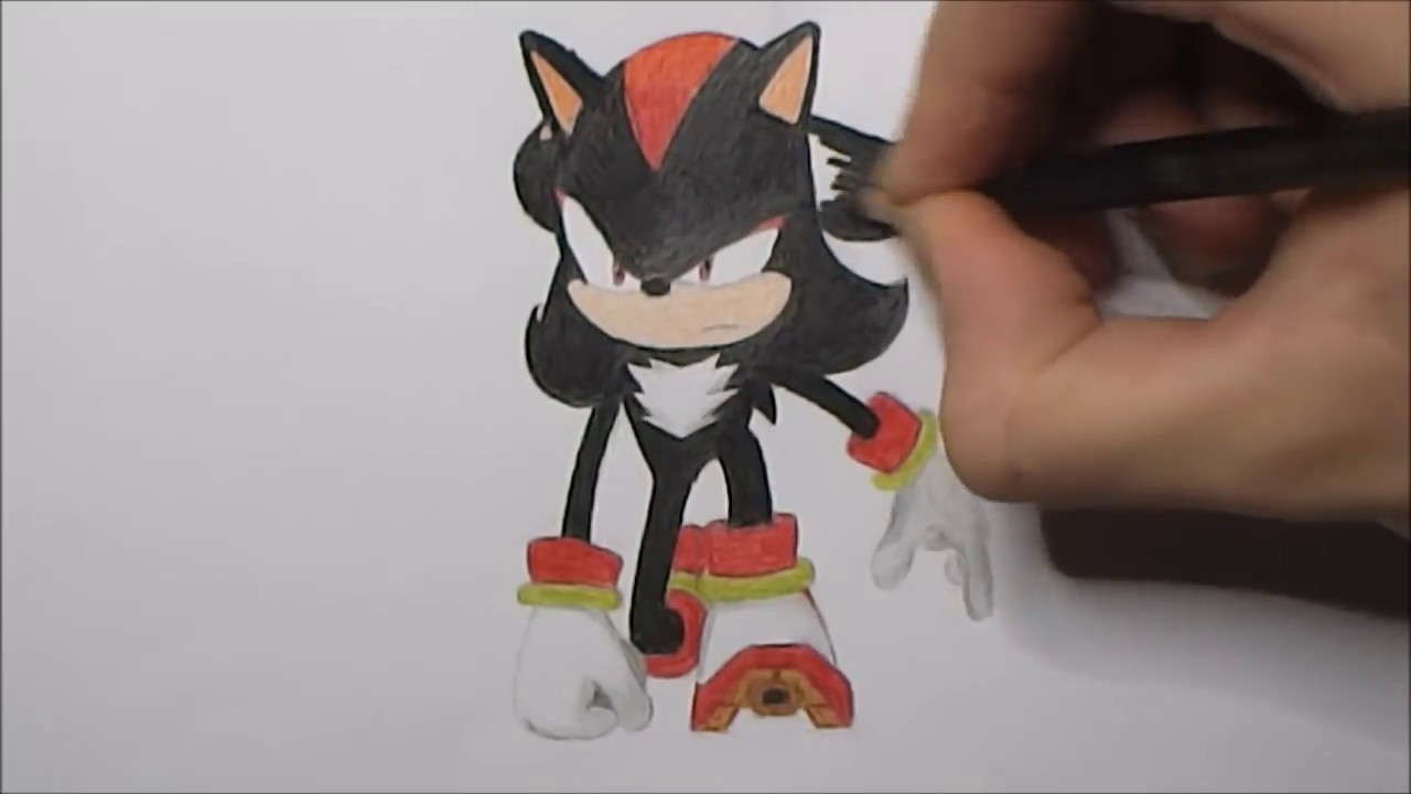 1280x720 how to draw shadow the hedgehog - Shadow The Hedgehog Drawing