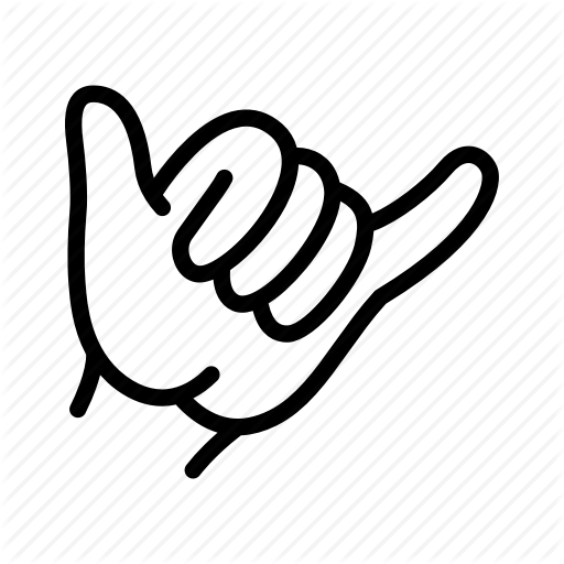 512x512 finger, gesture, greeting, hand, hawaii, hello, shaka icon - Shaka Drawing