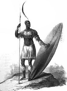 220x297 only known drawing of king shaka zulu holding an assegai and heavy - Shaka Zulu Drawing