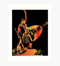 210x230 zulu shield drawing art prints redbubble - Shaka Zulu Drawing