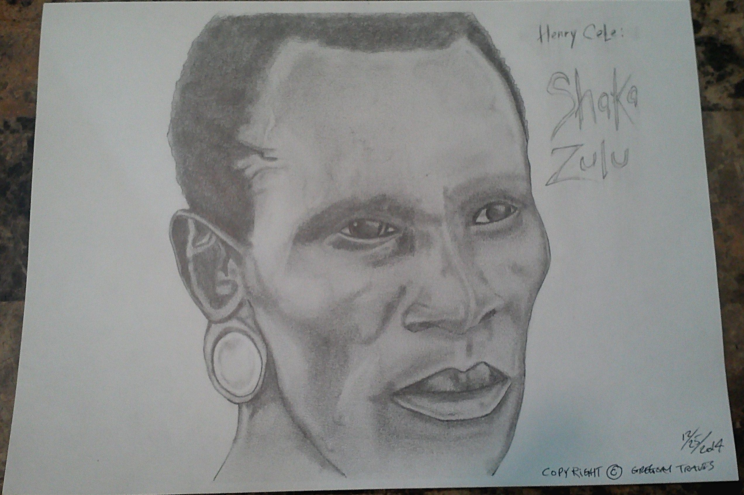 2545x1693 henry cele actor from the movie shaka zulu is the drawing i've - Shaka Zulu Drawing