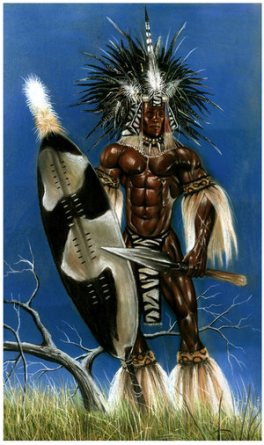 264x445 king shaka zulu one of the greatest warriors of all times - Shaka Zulu Drawing