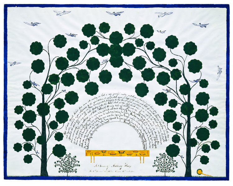 750x597 a cutwork tree of life in the manner of hannah cohoon - Shaker Drawings