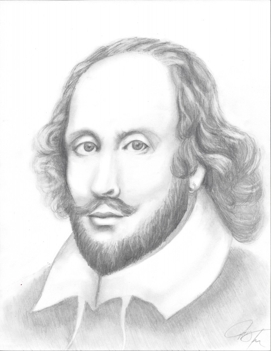 927x1200 how to draw portraits - Shakespeare Drawing