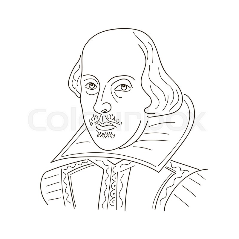 800x800 william shakespeare sketch stock vector colourbox - Shakespeare Drawing