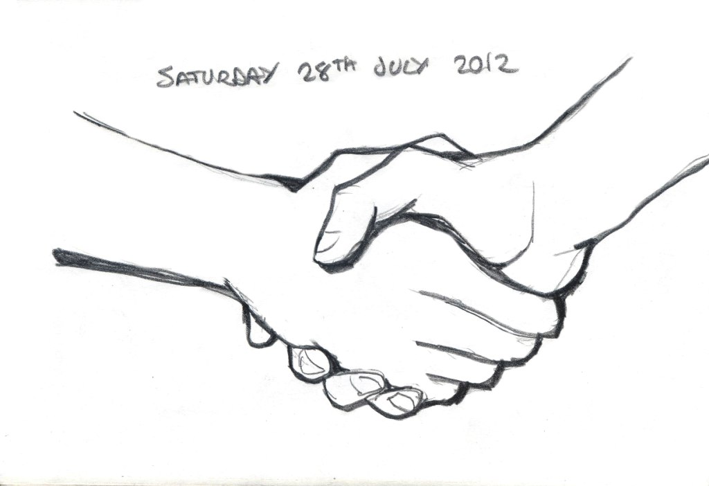 Shaking Hands Drawing at PaintingValley.com | Explore collection of