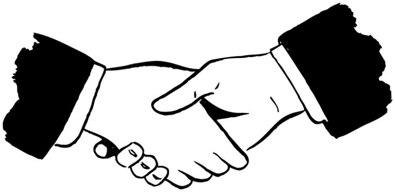 800x390 Shaking Hands Clipart - Shaking Hands Drawing