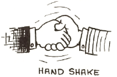 400x266 Drawing Cartoon Shaking Hands - Shaking Hands Drawing