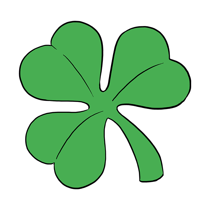 680x678 how to draw a shamrock - Shamrock Drawing