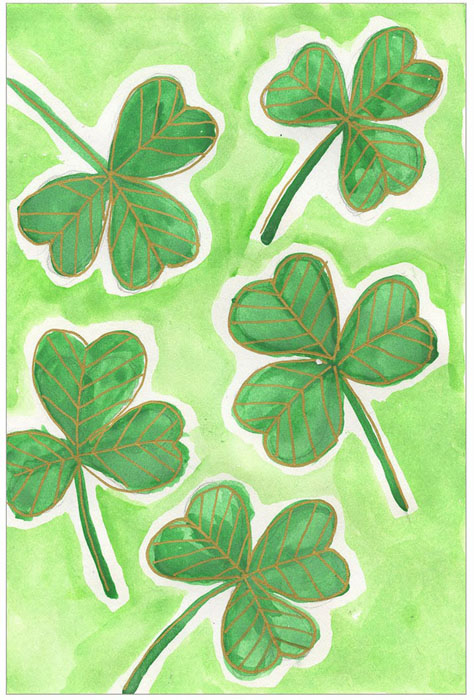 474x700 shamrock art projects for kids - Shamrock Drawing