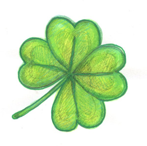 300x298 draw a shamrock - Shamrock Drawing