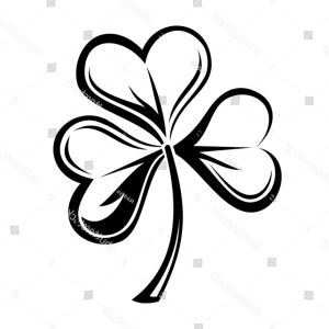 300x300 hd green shamrock outline clip art drawing sohadacouri - Shamrock Line Drawing