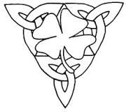 180x160 line drawing shamrock - Shamrock Line Drawing