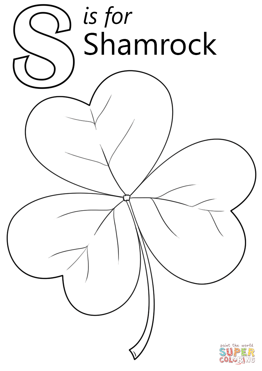 849x1200 shamrock drawing free printable for free download - Shamrock Line Drawing