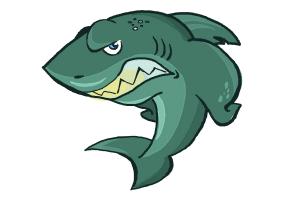 300x200 How To Draw A Cartoon Shark - Shark Drawing Cartoon