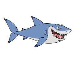 250x193 How To Draw A Shark - Shark Drawing Cartoon