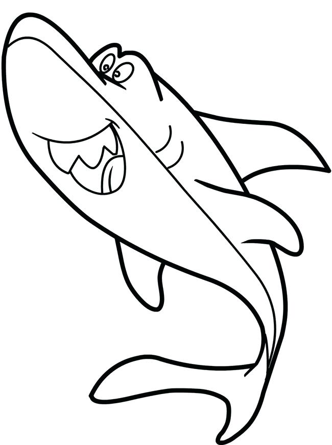 650x873 Shark Outline Download This Image As Great White Tattoo How - Shark Drawing Template