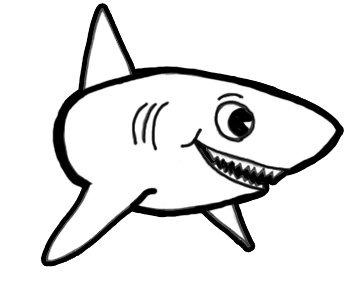 359x281 How To Draw Sharks With Cartoon Shark Drawing Lesson - Shark Face Drawing