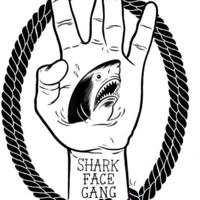 640x640 Shark Face Gang - Shark Face Drawing