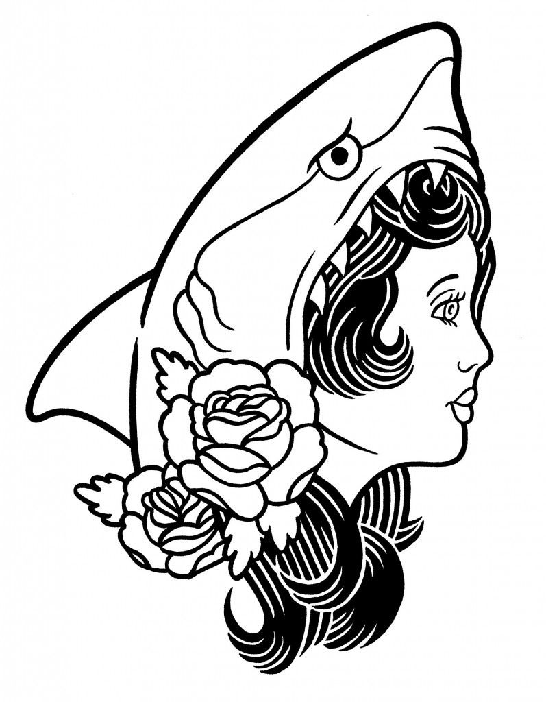 797x1024 Shark Face Gang Nifty! - Shark Face Drawing