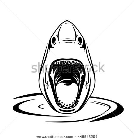 450x470 Gallery Open Mouth Front View Drawing - Shark Mouth Drawing