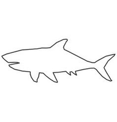 Shark Outline Drawing at PaintingValley.com | Explore collection of ...