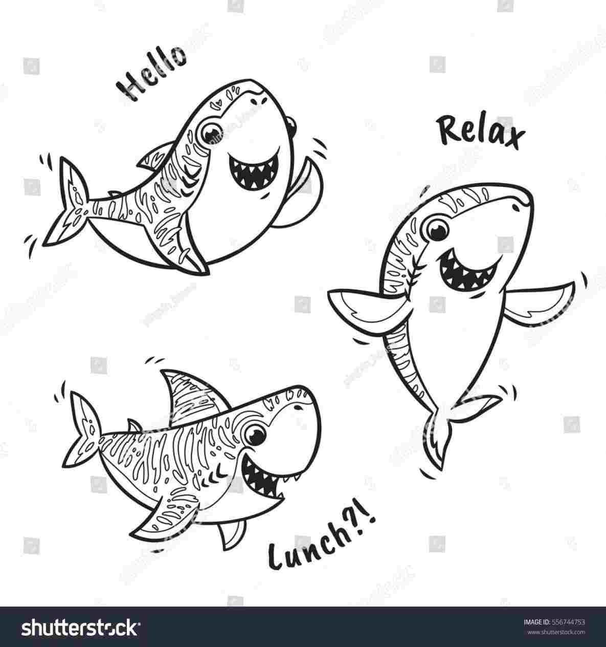 1185x1264 Collection Shark Tail Drawing Of Black And White Shark Cartoon - Shark Tail Drawing