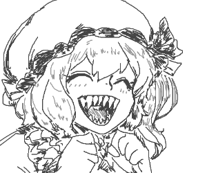 300x250 Kawaii Anime Girl With Shark Teeth - Shark Tooth Drawing