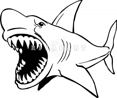 400x334 shark mouth open clipart great free clipart, silhouette - Shark With Mouth Open Drawing