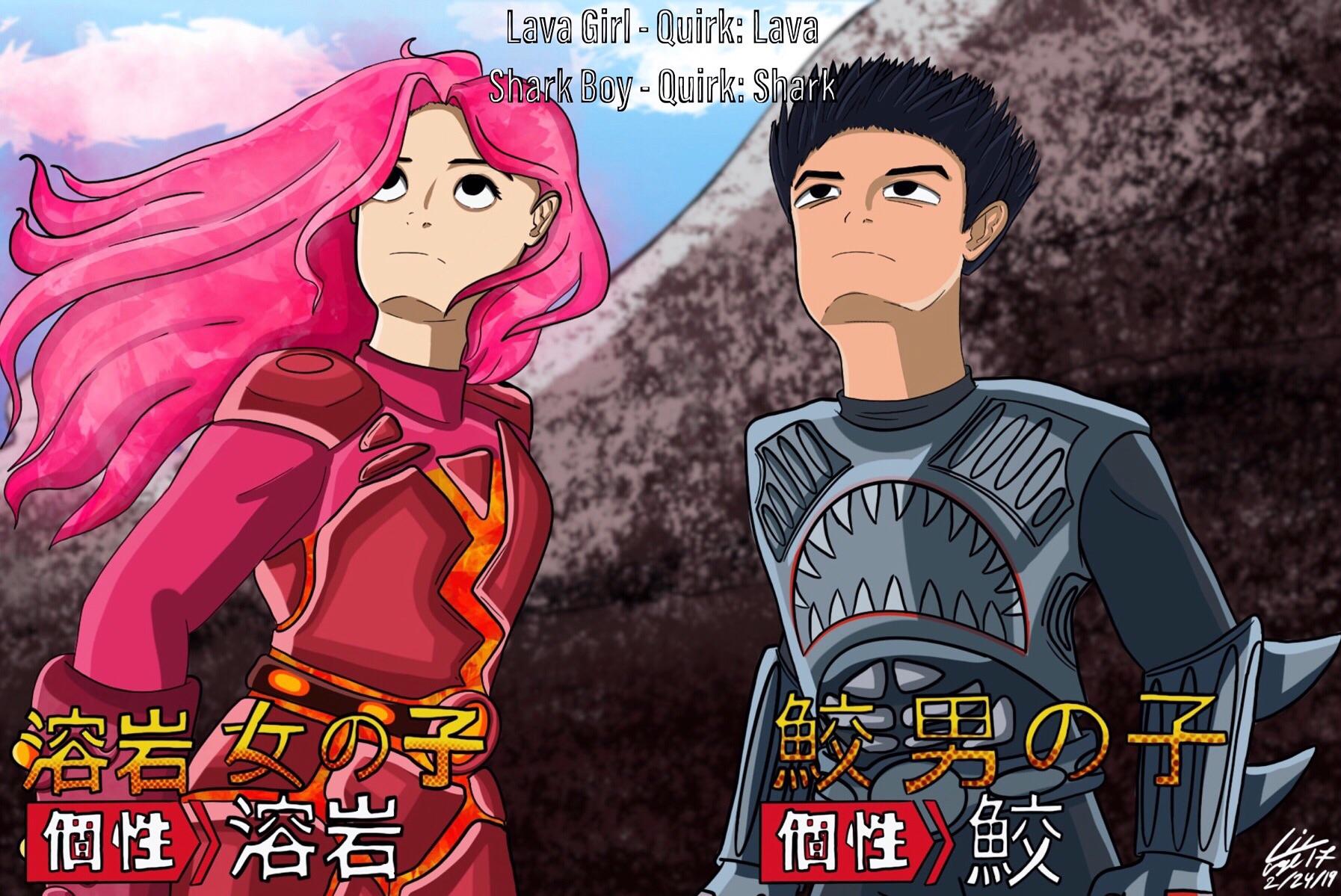 1794x1199 pro heroes shark boy and lava girl - Sharkboy And Lavagirl Drawing
