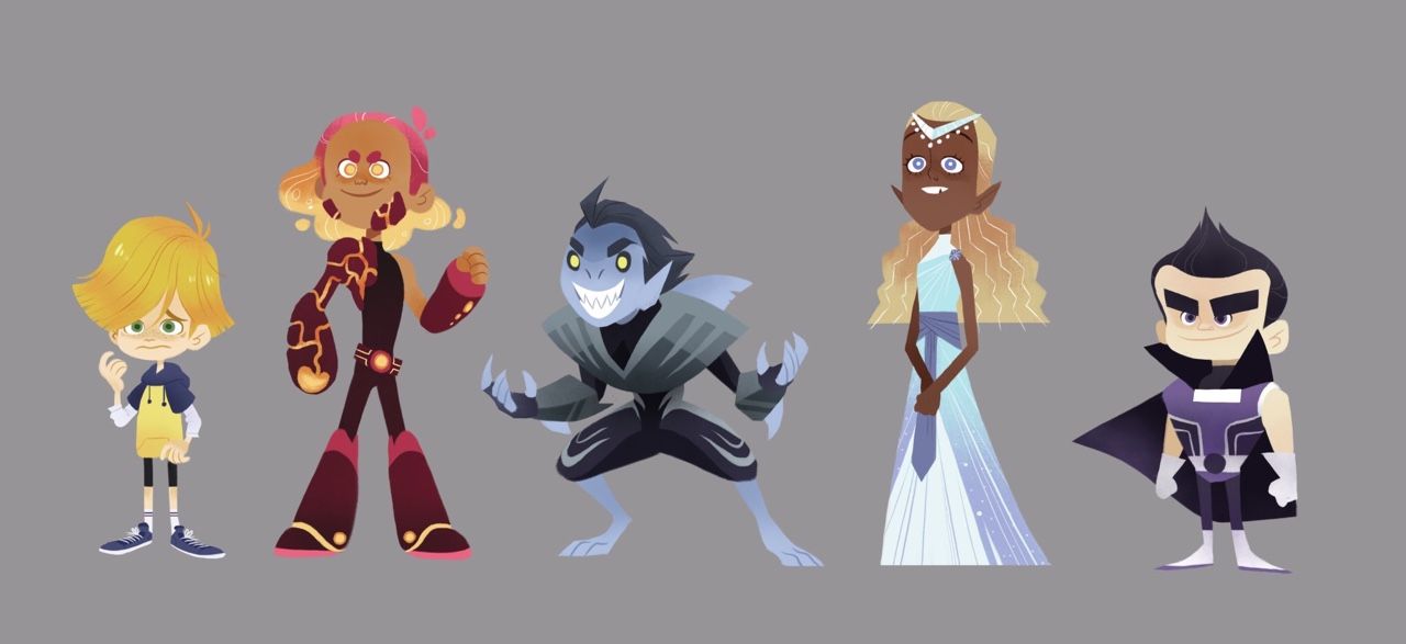 1280x587 sharkboy and lavagirl lineup for my character design final! art - Sharkboy And Lavagirl Drawing