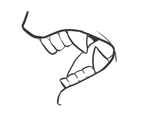 500x424 how to draw sharp teeth and have them make sense a tutorial - Sharp Drawing