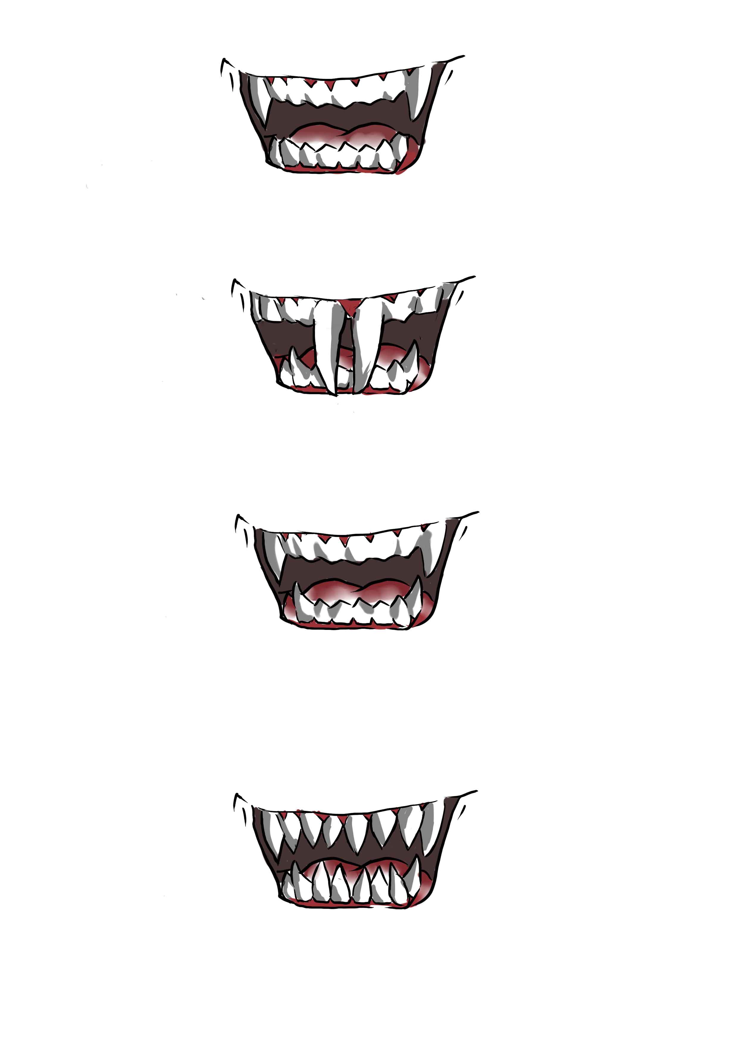 2480x3507 life as vampire - Sharp Teeth Drawing.
