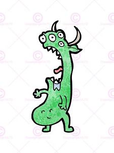 225x300 painting drawing green cartoon monster sharp teeth eyes art print - Sharp Teeth Drawing