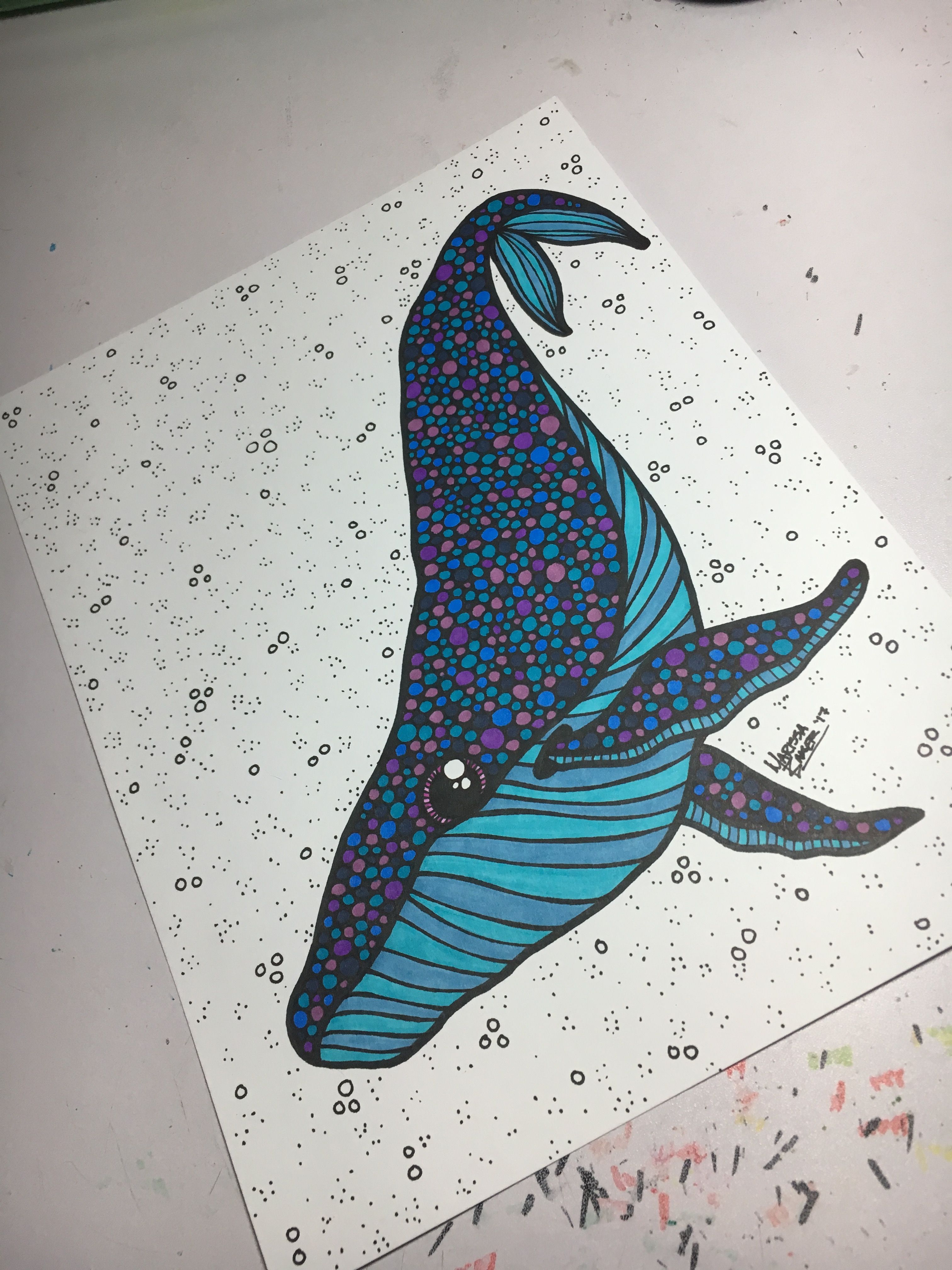 3024x4032 blue whale sharpie drawing instagram e baker - Sharpie Drawings