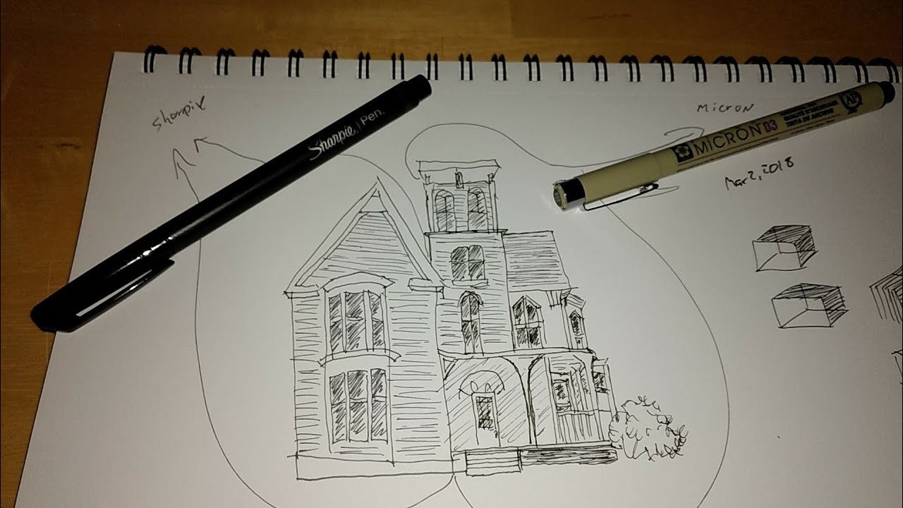 1280x720 sharpie vs micron, art pens - Sharpie Pen Drawing