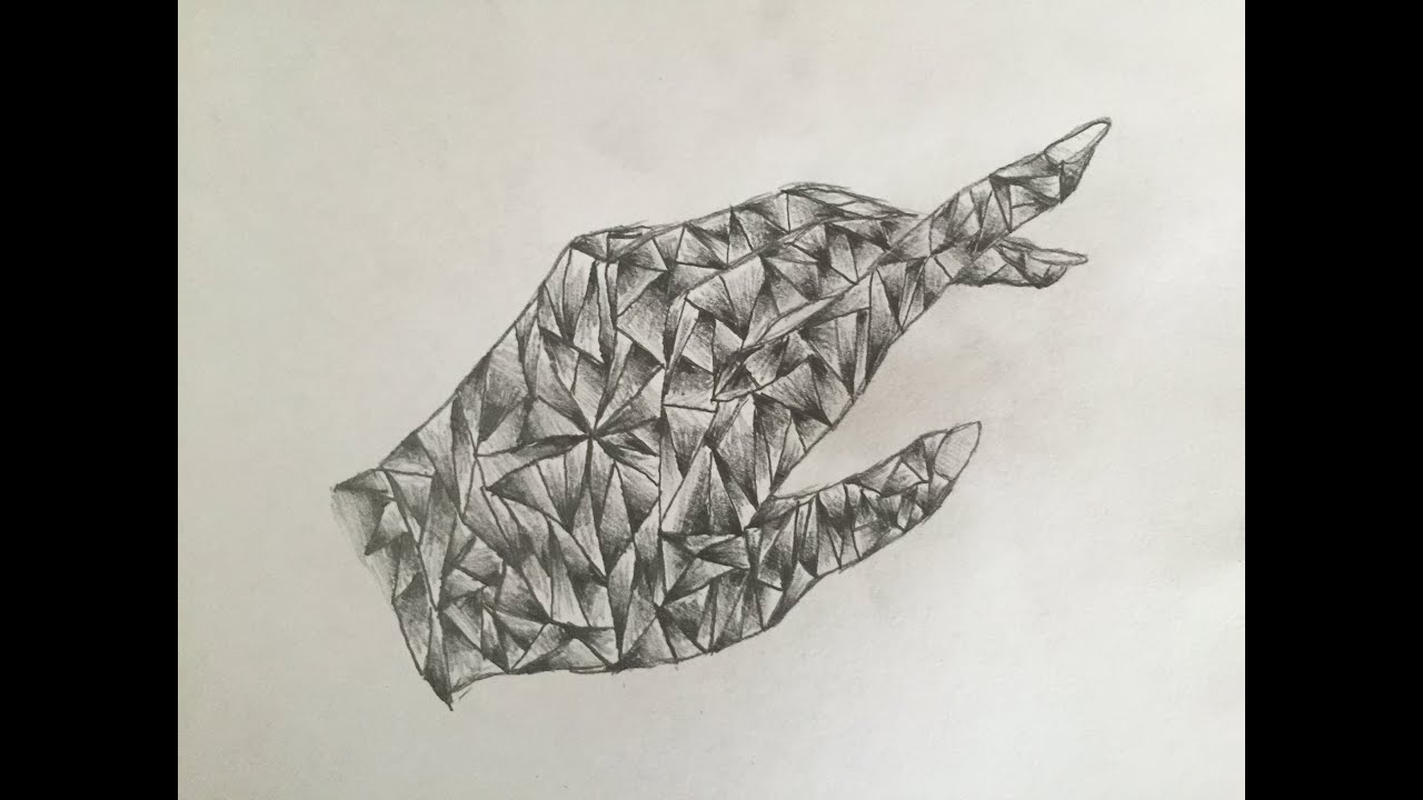 1280x720 shattered glass hand - Shattered Drawing