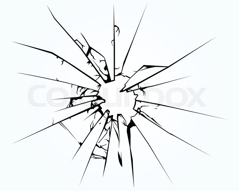 800x640 Broken Window Pane Or Glass Background Stock Vector - Shattered Glass Drawing