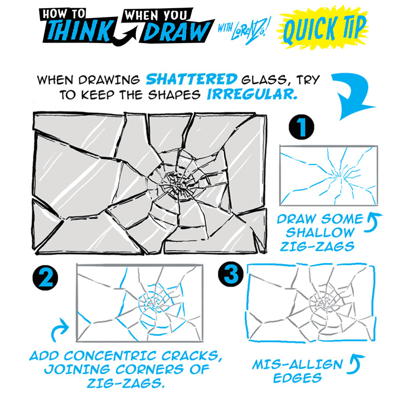 792x792 how to draw shattered glass quick tip - Shattered Glass Drawing