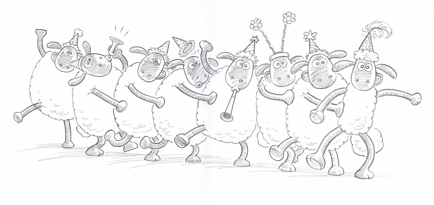 1500x711 the illustration cupboard - Shaun The Sheep Drawing