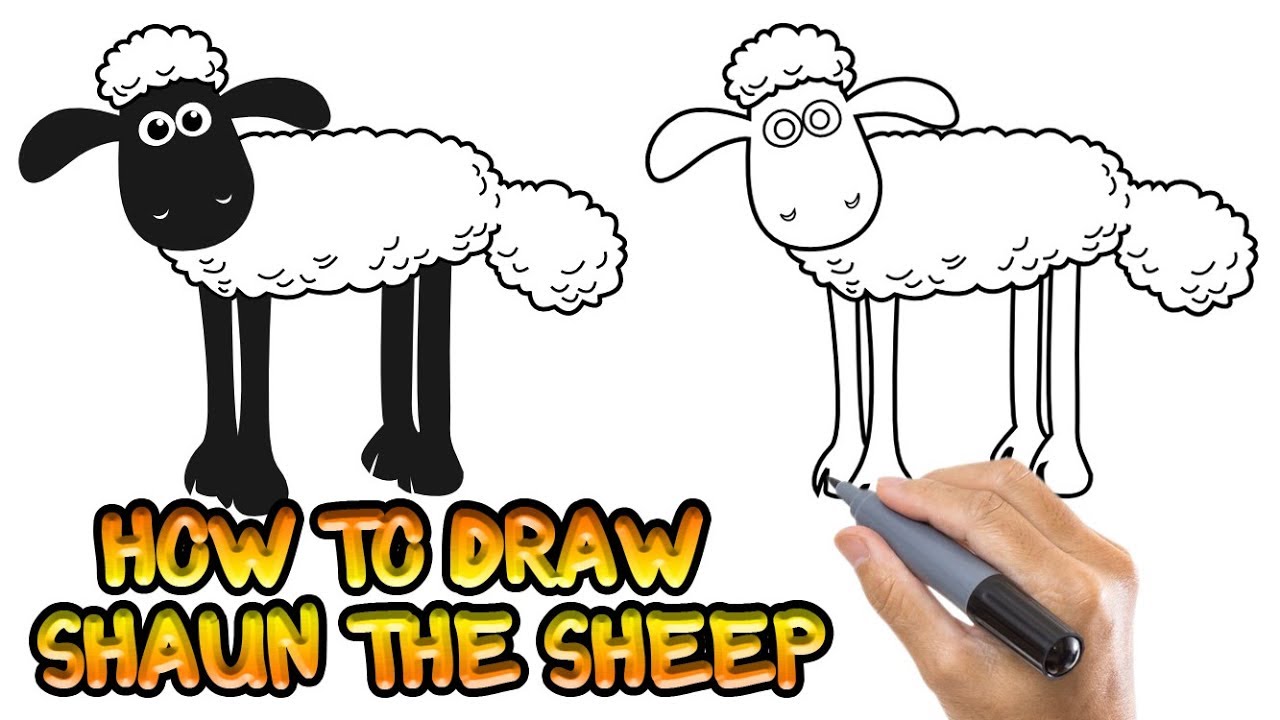 1280x720 how to draw shaun the sheep l coloring pages for kids - Shaun The Sheep Drawing