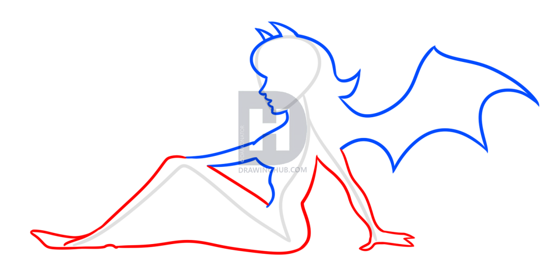 1080x538 she devil pin up art drawing lesson, step - She Devil Drawings