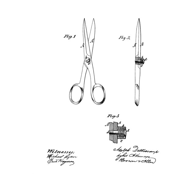 630x630 shears and scissors vintage patent hand drawing - Shears Drawing