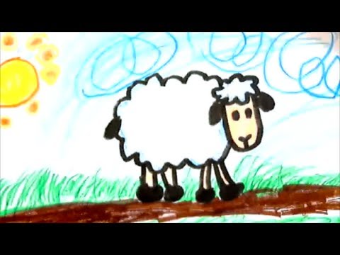 480x360 How To Draw A Cartoon Sheep For Kids - Sheep Drawing For Kids
