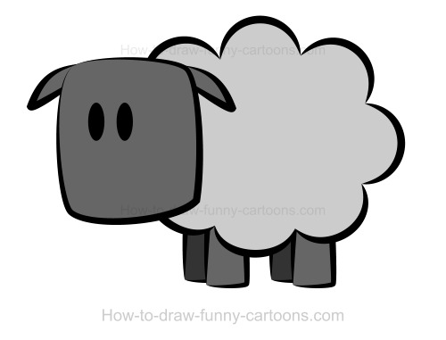500x381 Drawing A Sheep - Sheep Drawing Images